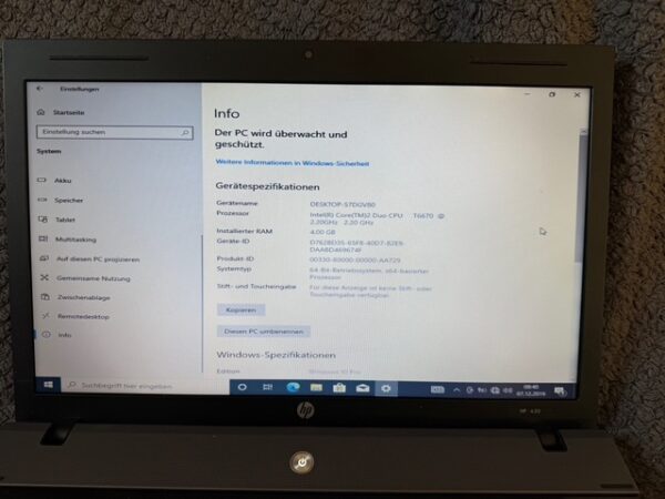 Refurbished HP 630 Laptop (Intel® Core™2 Duo T6670 @ 2,20 GHz, 4 GB RAM) – Bild 5